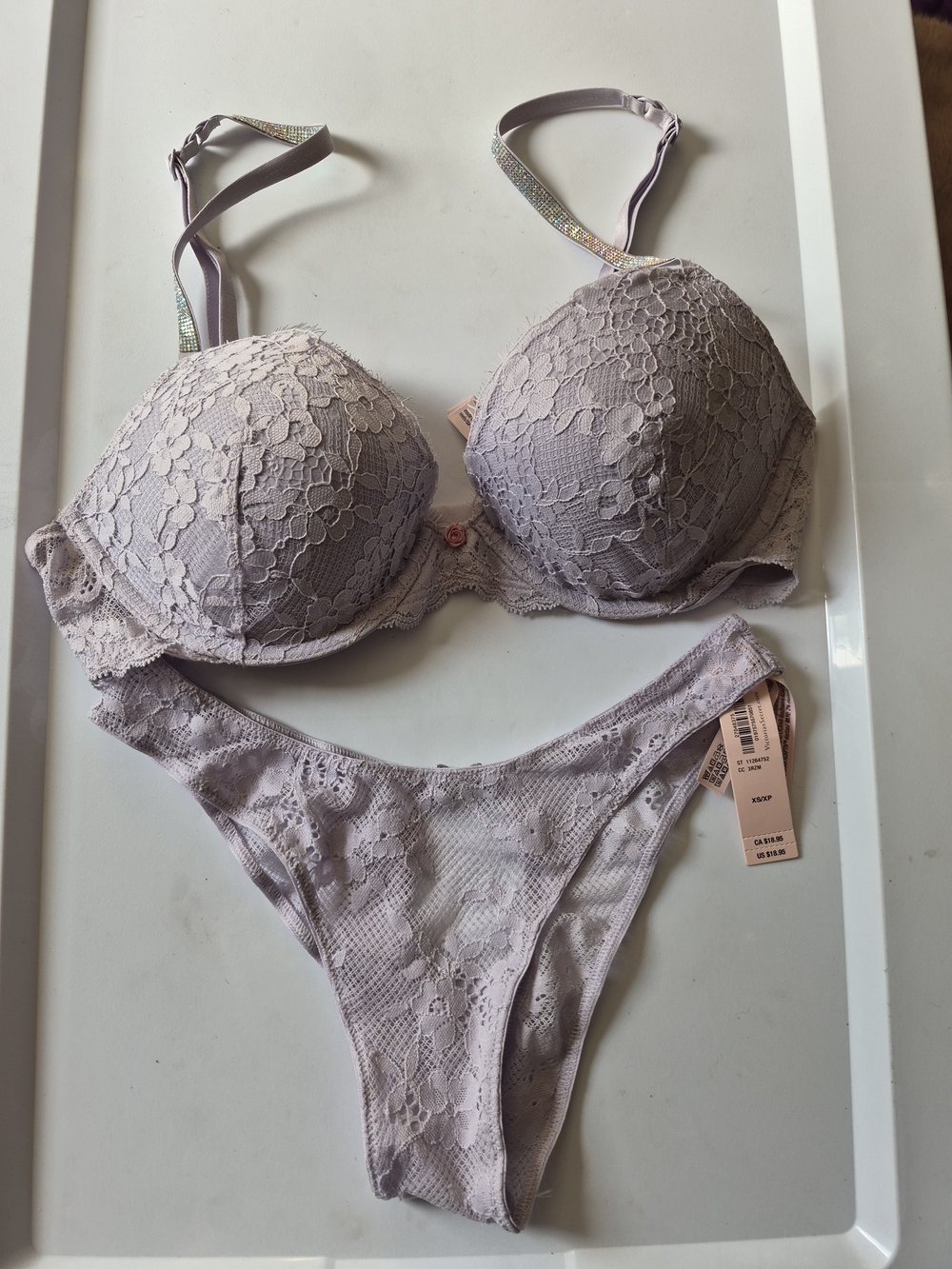 Lace Push-Up Bra & Bra Set - Lavender